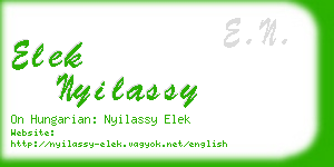 elek nyilassy business card